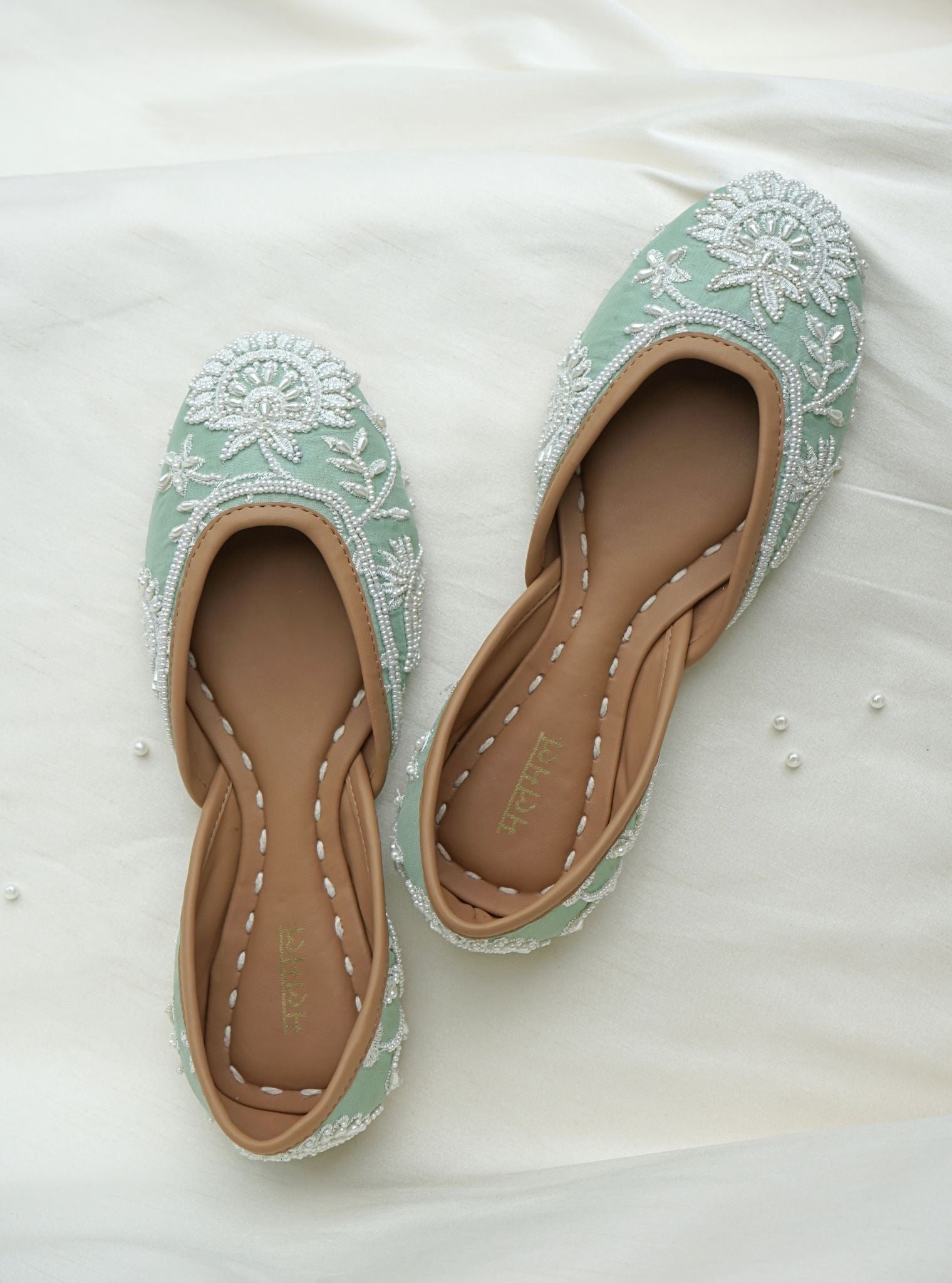 Mulmul Mira Light green Vegan Jutti