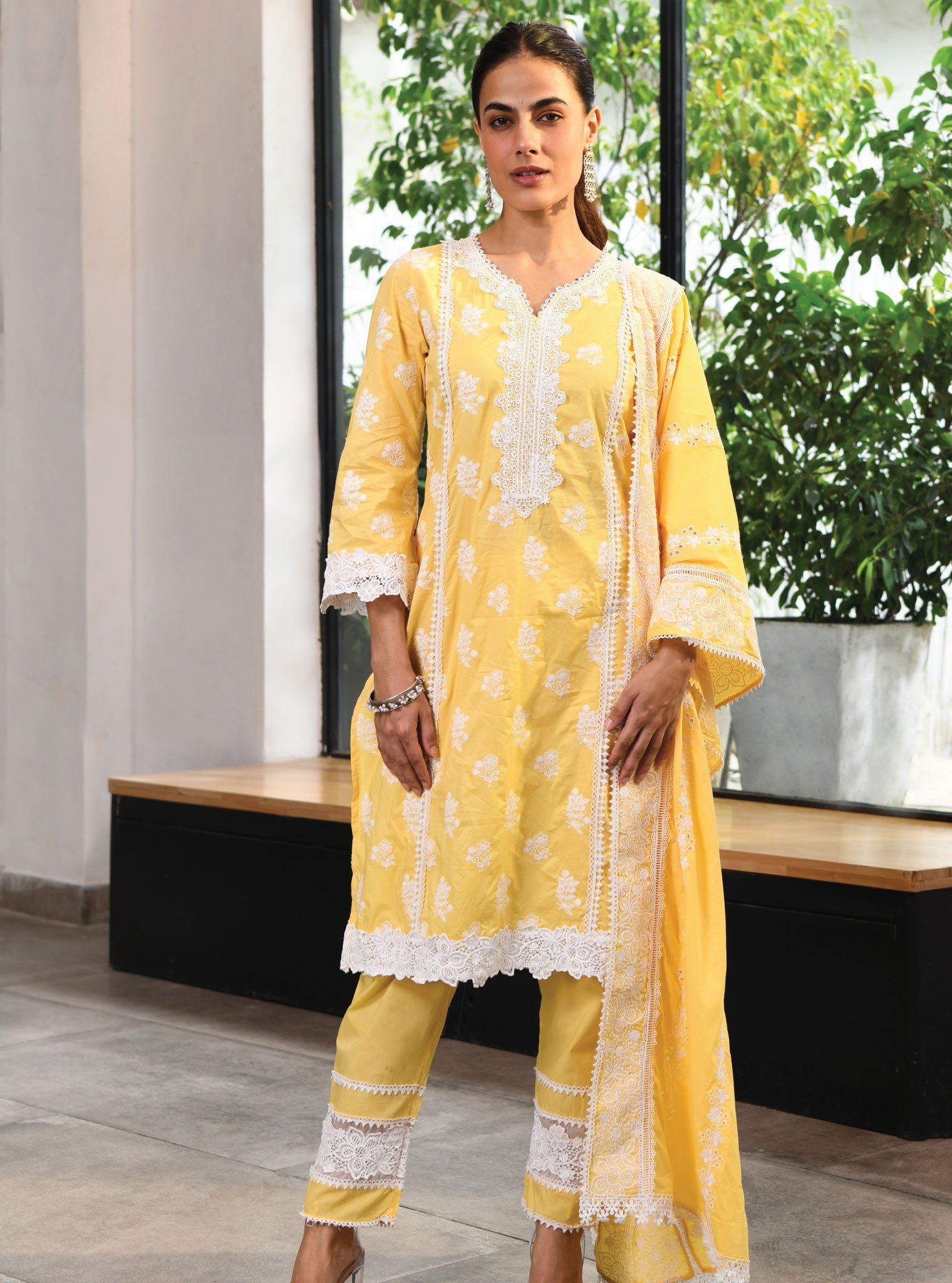 Mulmul Cotton York Yellow Dupatta