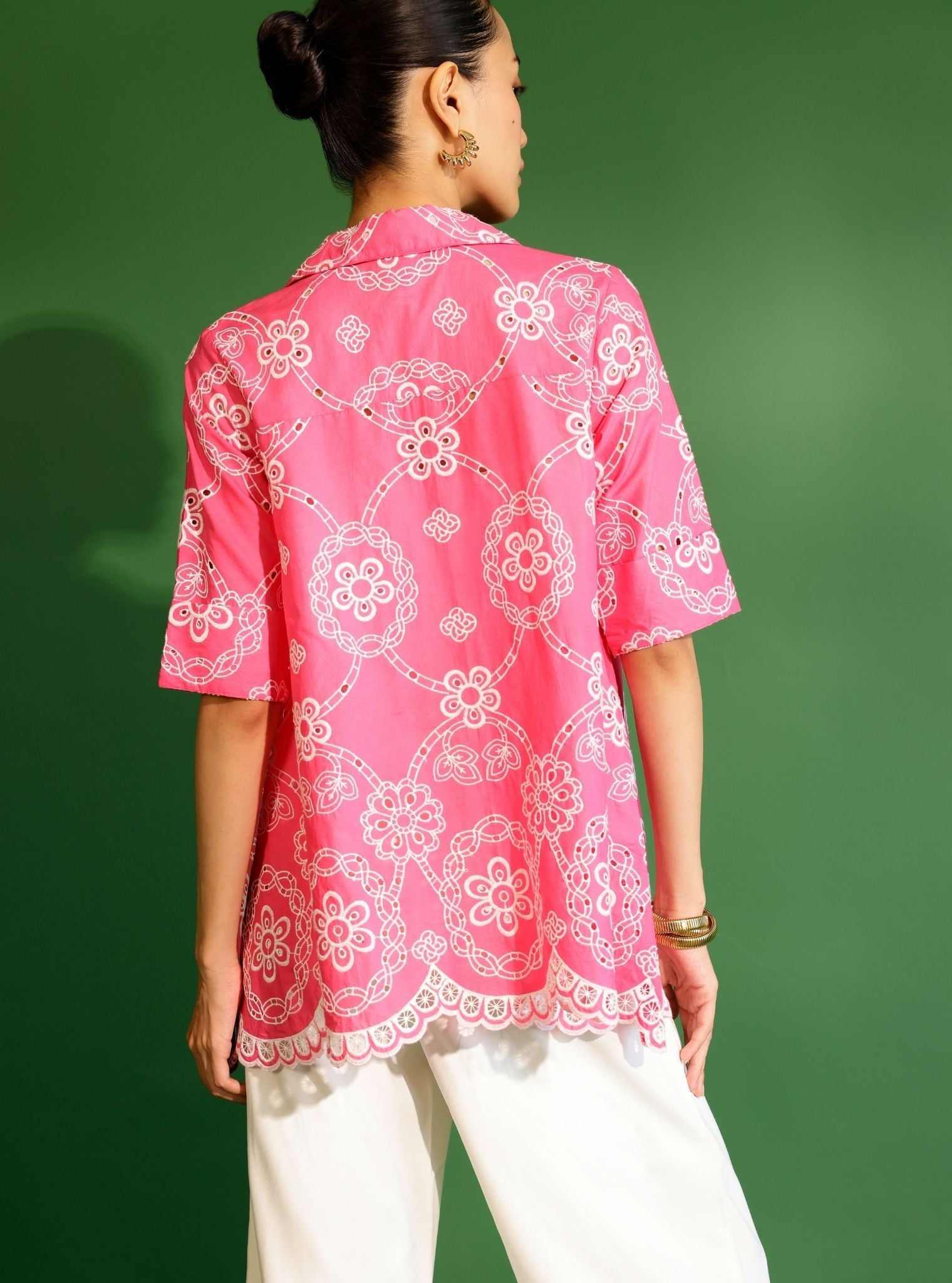 Mulmul Cotton Finn Fuschia Shirt