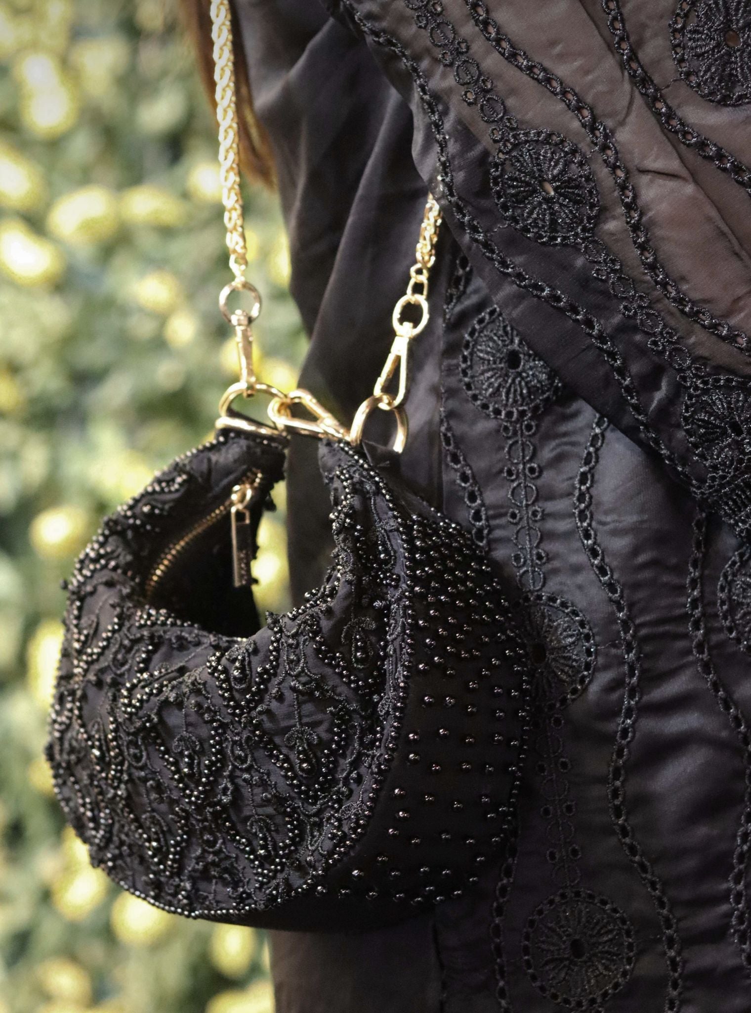 Mulmul Saaba Black Moon Bag