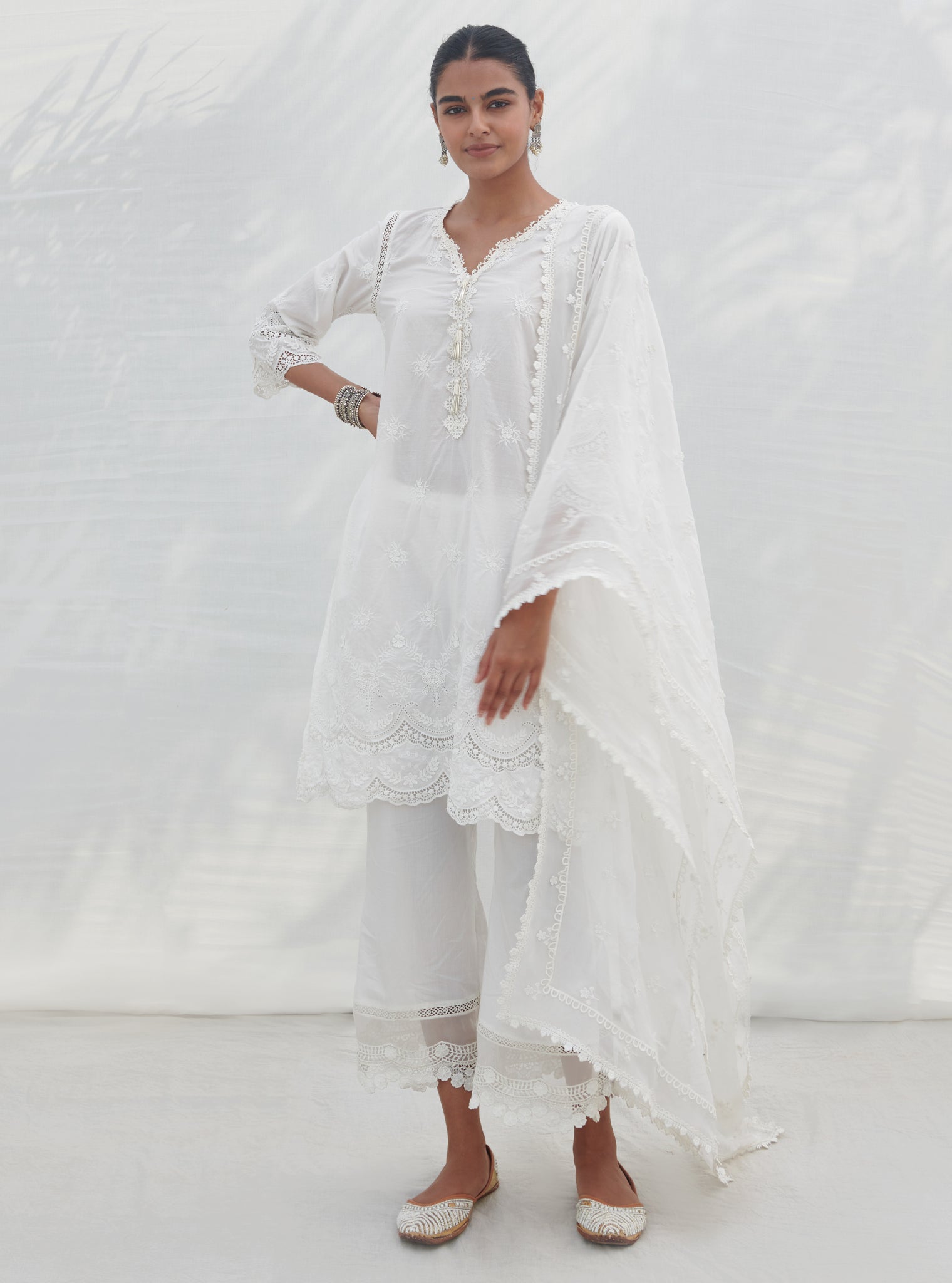 Mulmul Cotton Acoi White kurta