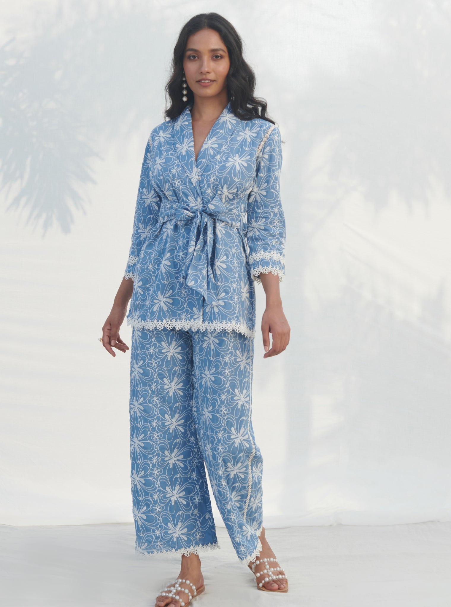 Mulmul Cotton Lorna Warp Denim Co-ord Set