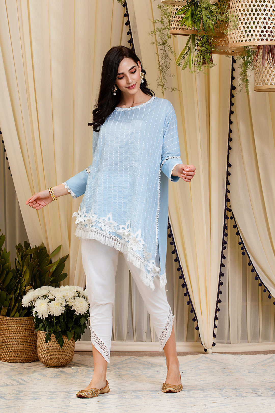 Peony Kurta Blue