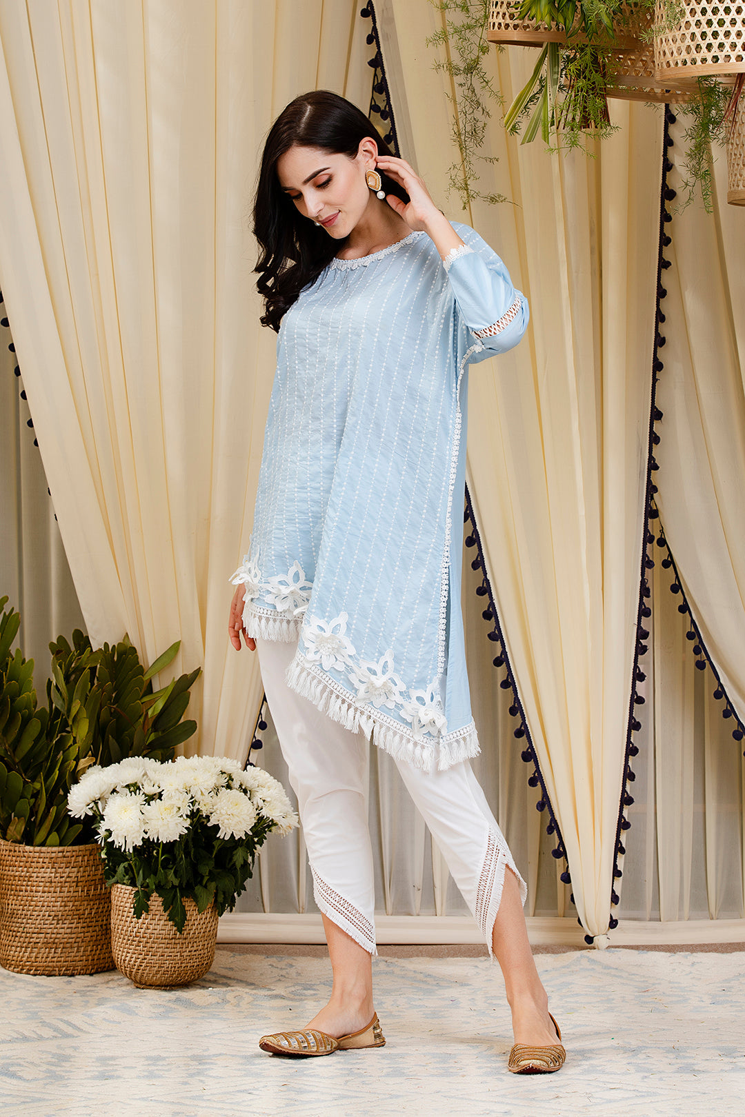 Peony Kurta Blue