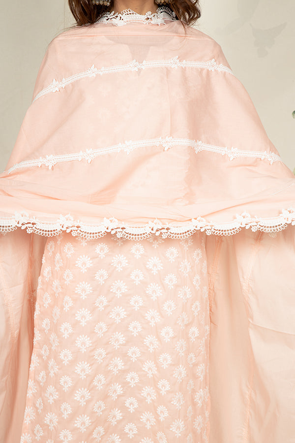 Holly Kurta Peach and Tassel Pyajama