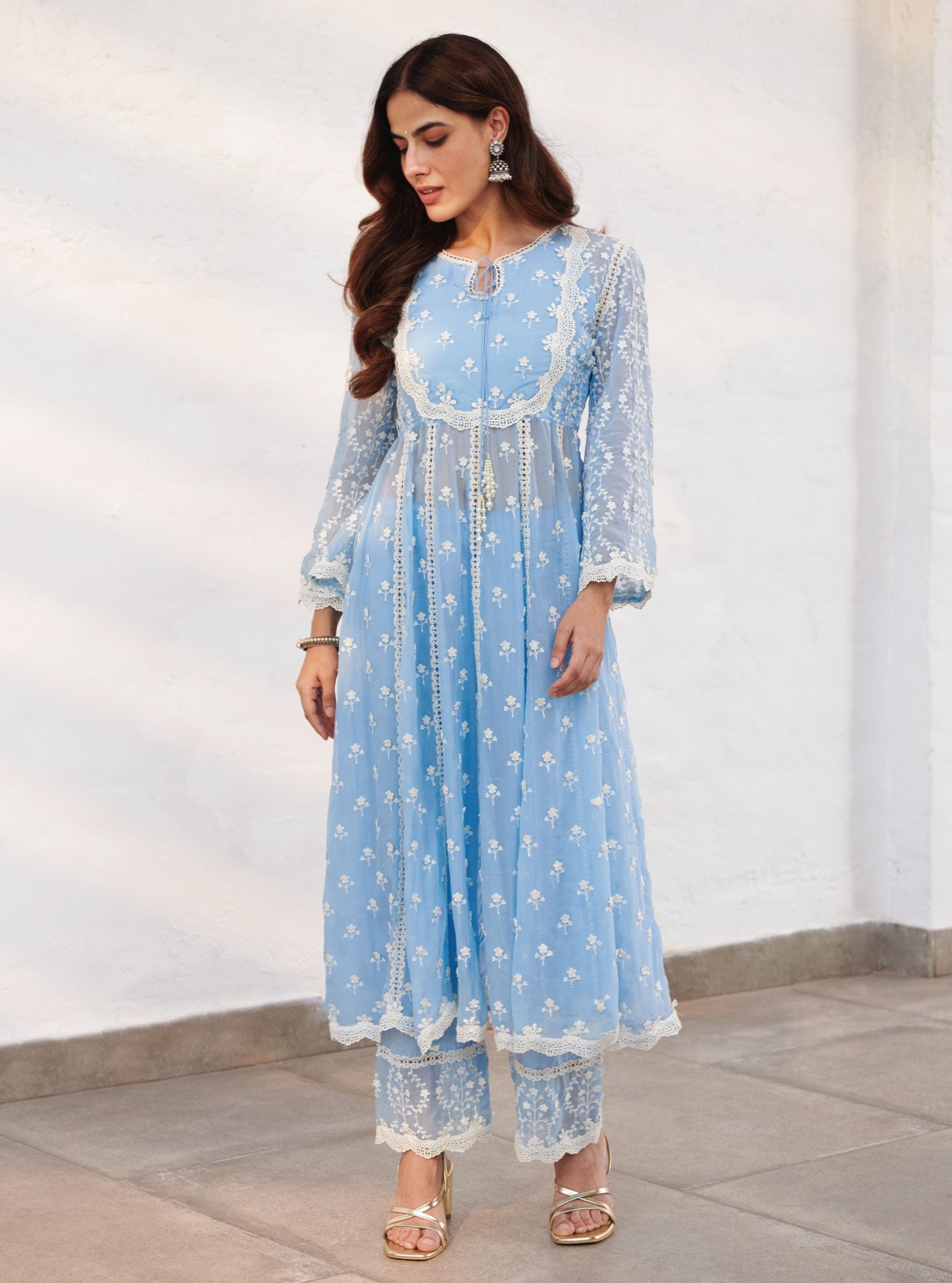 Mulmul Organza Sussex Anarkali Kurta