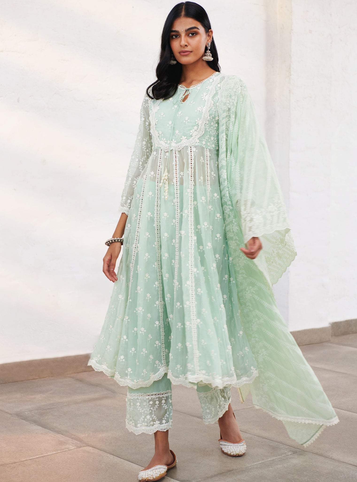 Mulmul Organza Sussex Anarkali Kurta