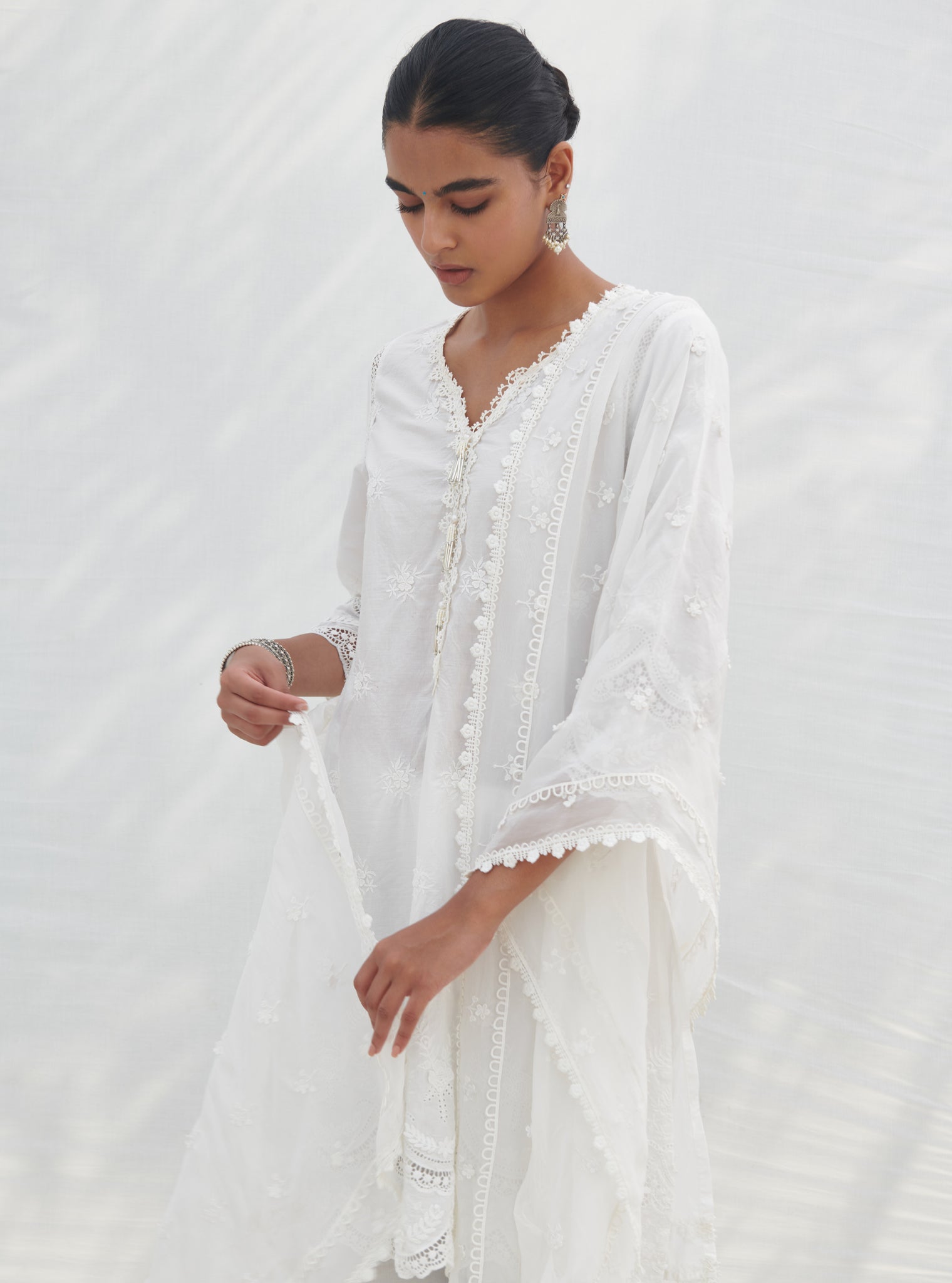 Mulmul Cotton Acoi White kurta