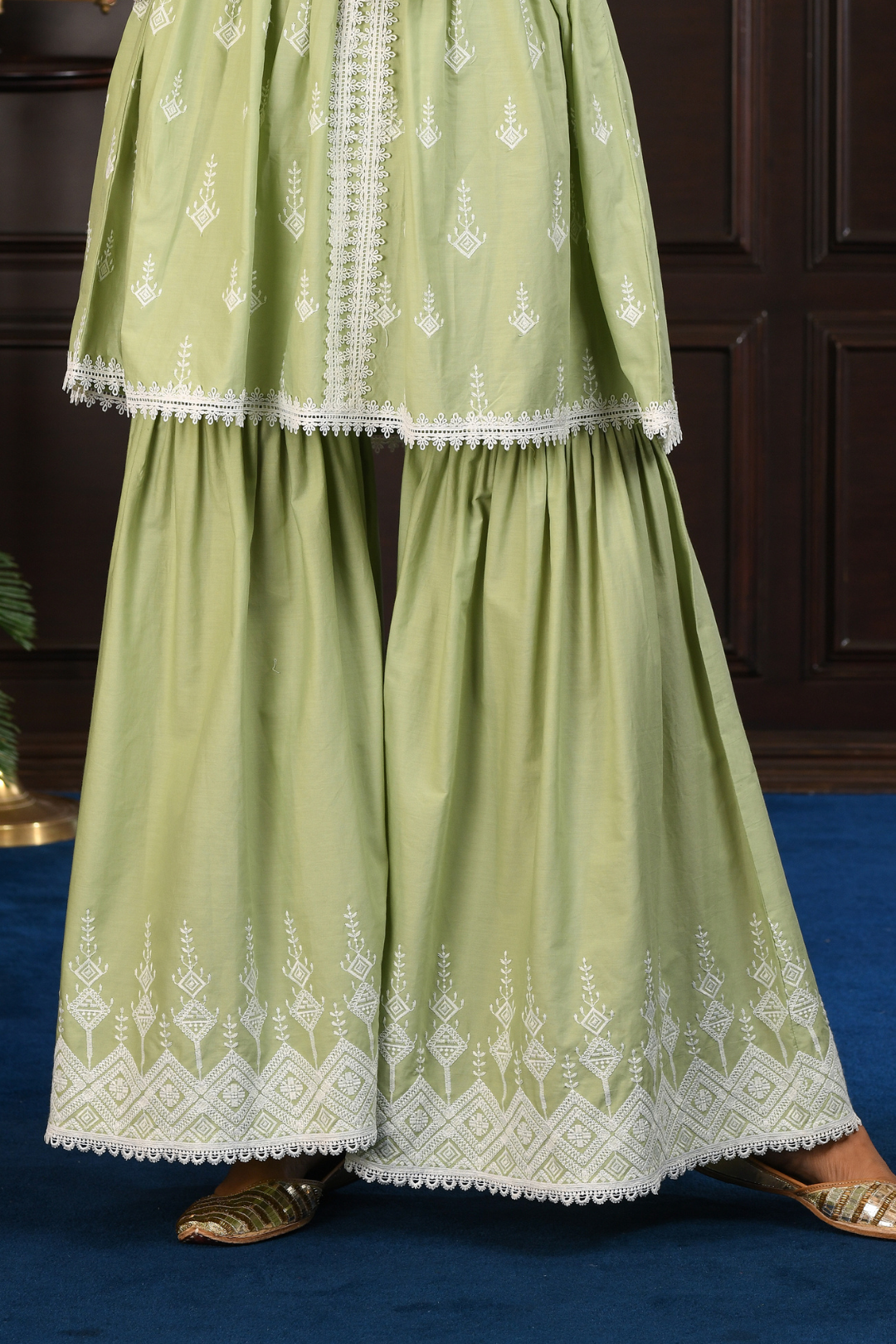 Mulmul Cotton ALAIA Kurta With ALAIA GARARA