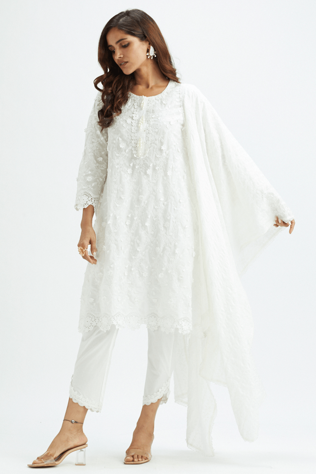 Mulmul Cotton Baybreeze White Kurta