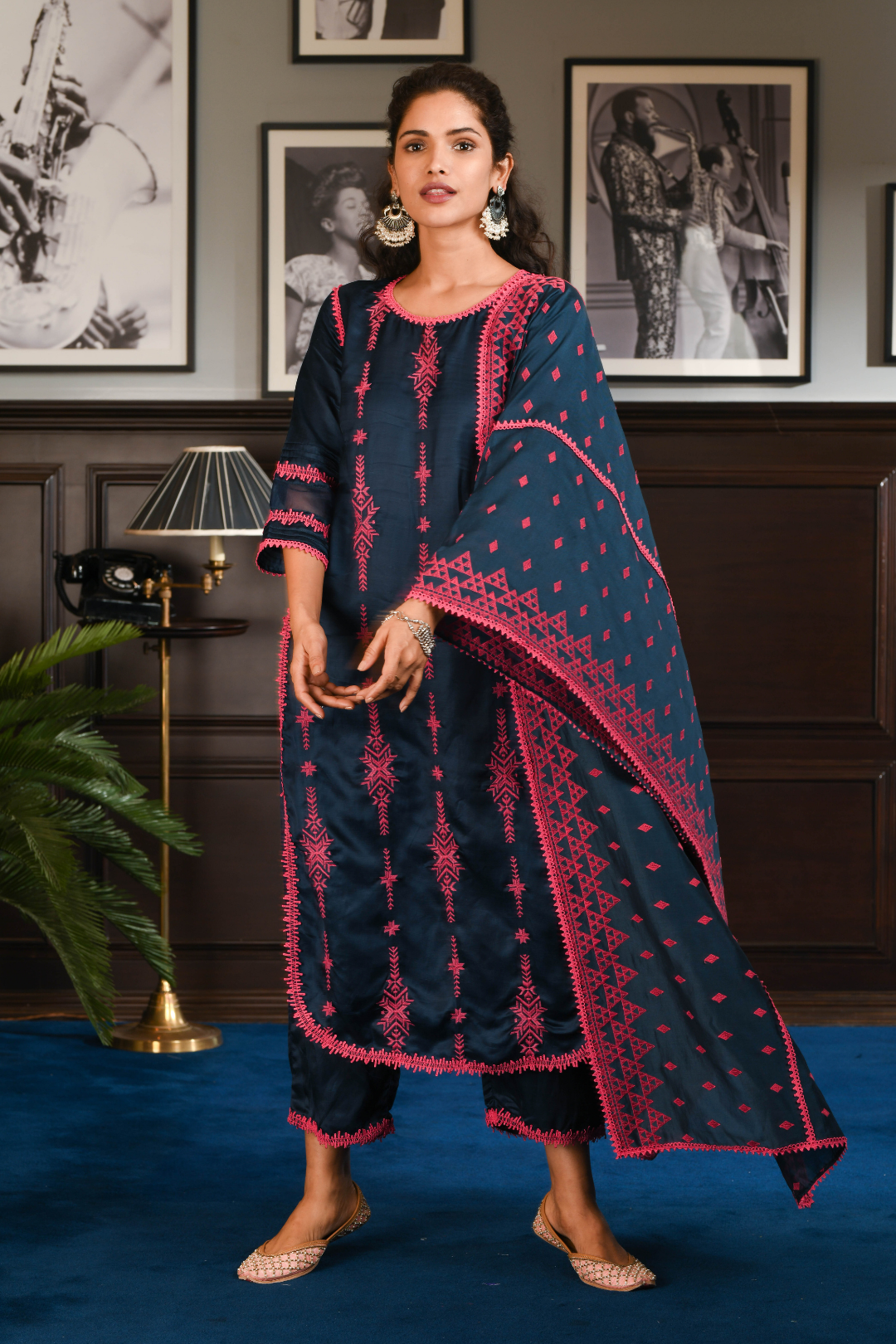 Japanese Silk Dita Kurta with Dita pyajamas