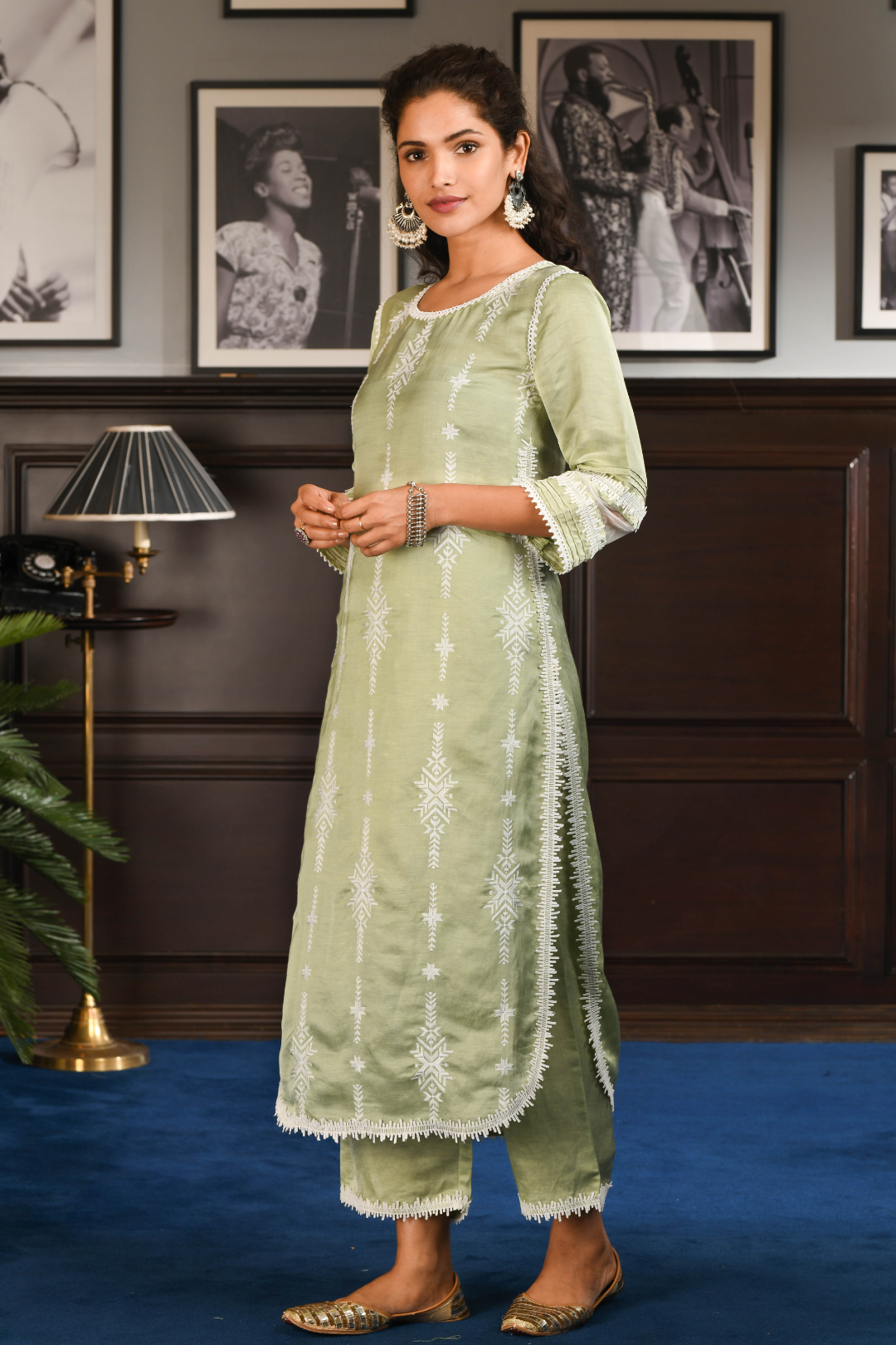 Japanese Silk Dita Kurta with Dita pyajamas