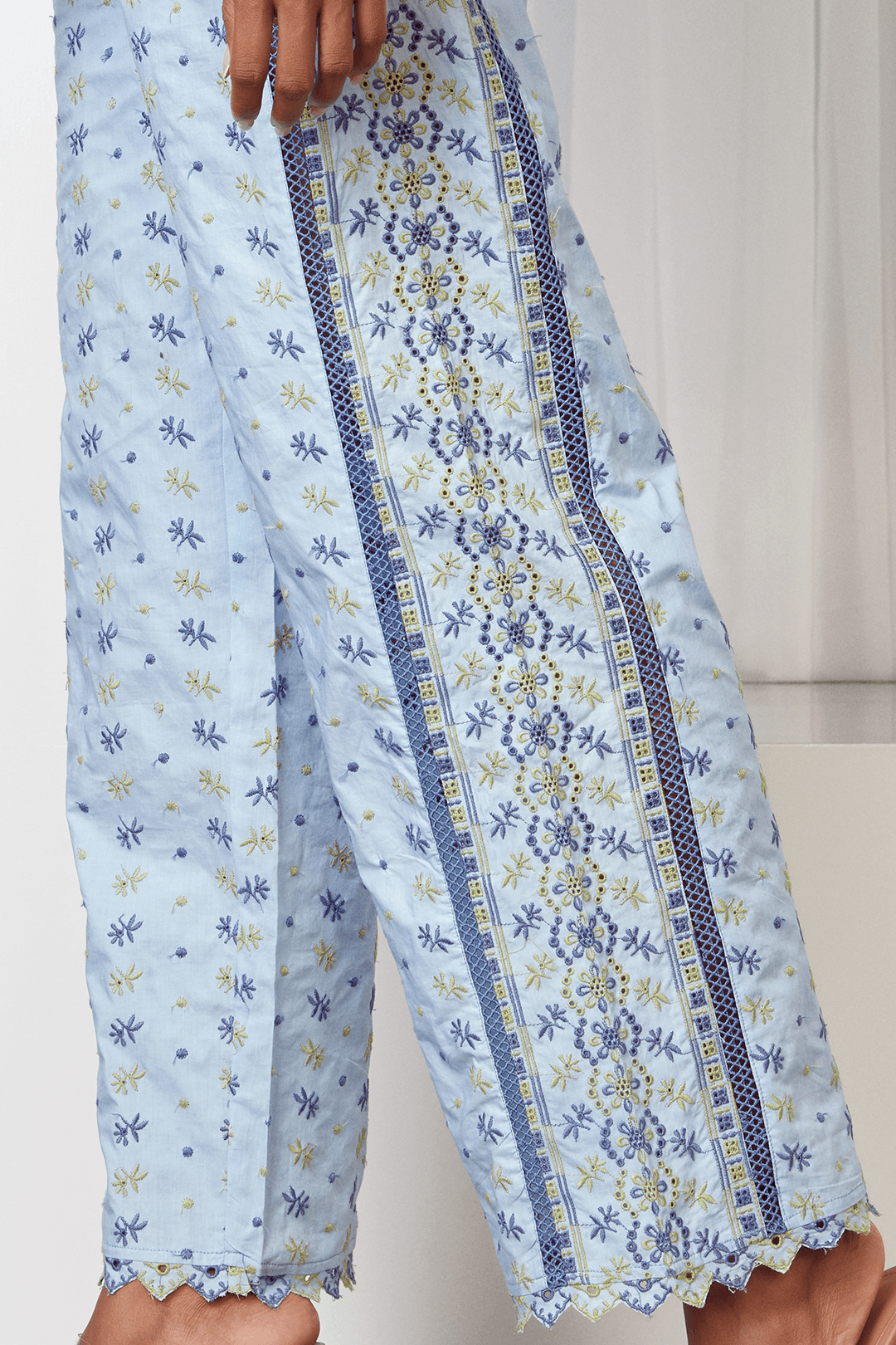 Mulmul Cotton ESMEE LIGHT BLUE SHIRT With ESMEE LIGHT BLUE PANT