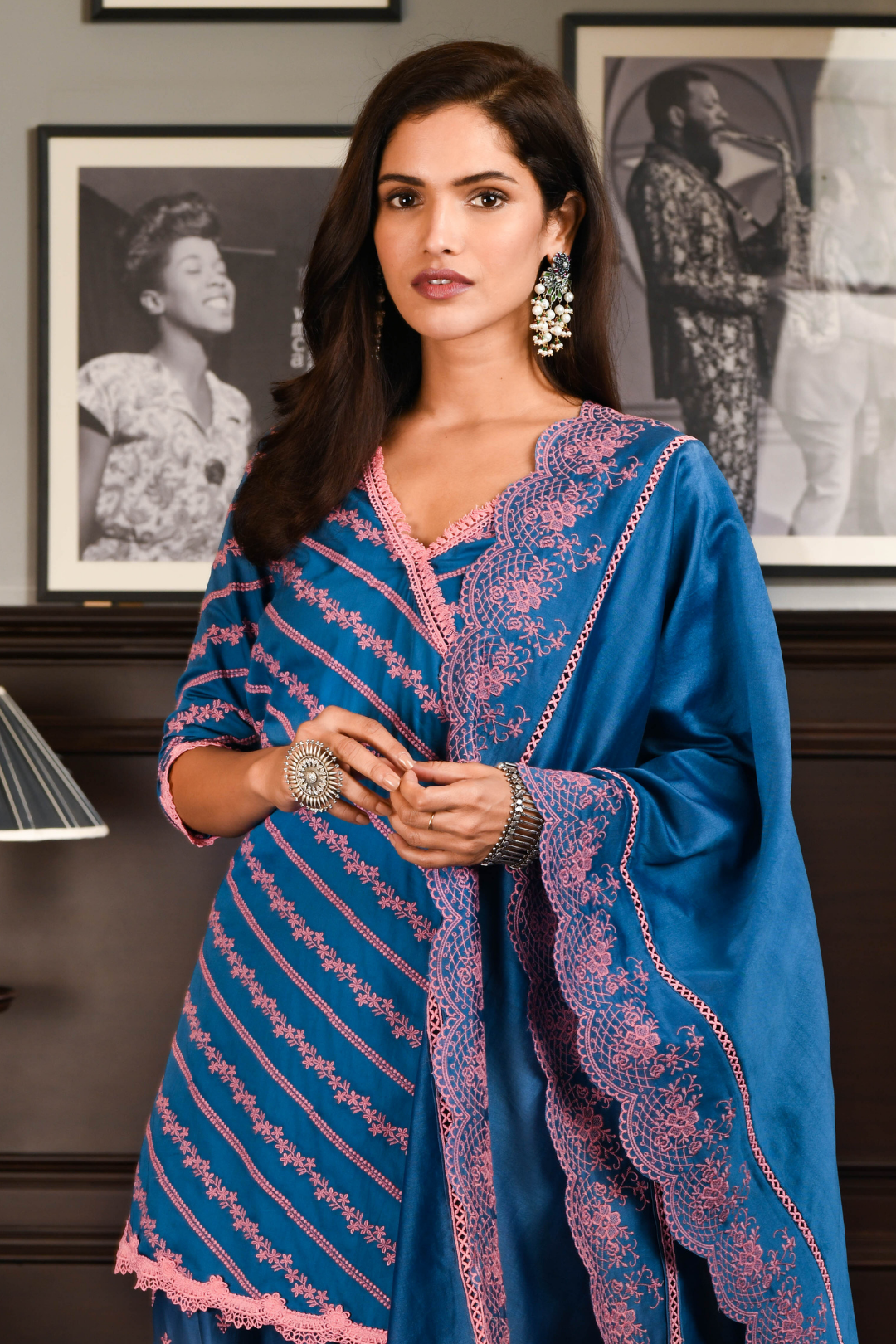 Pima Satin Geila Kurta With Geila Pyajama