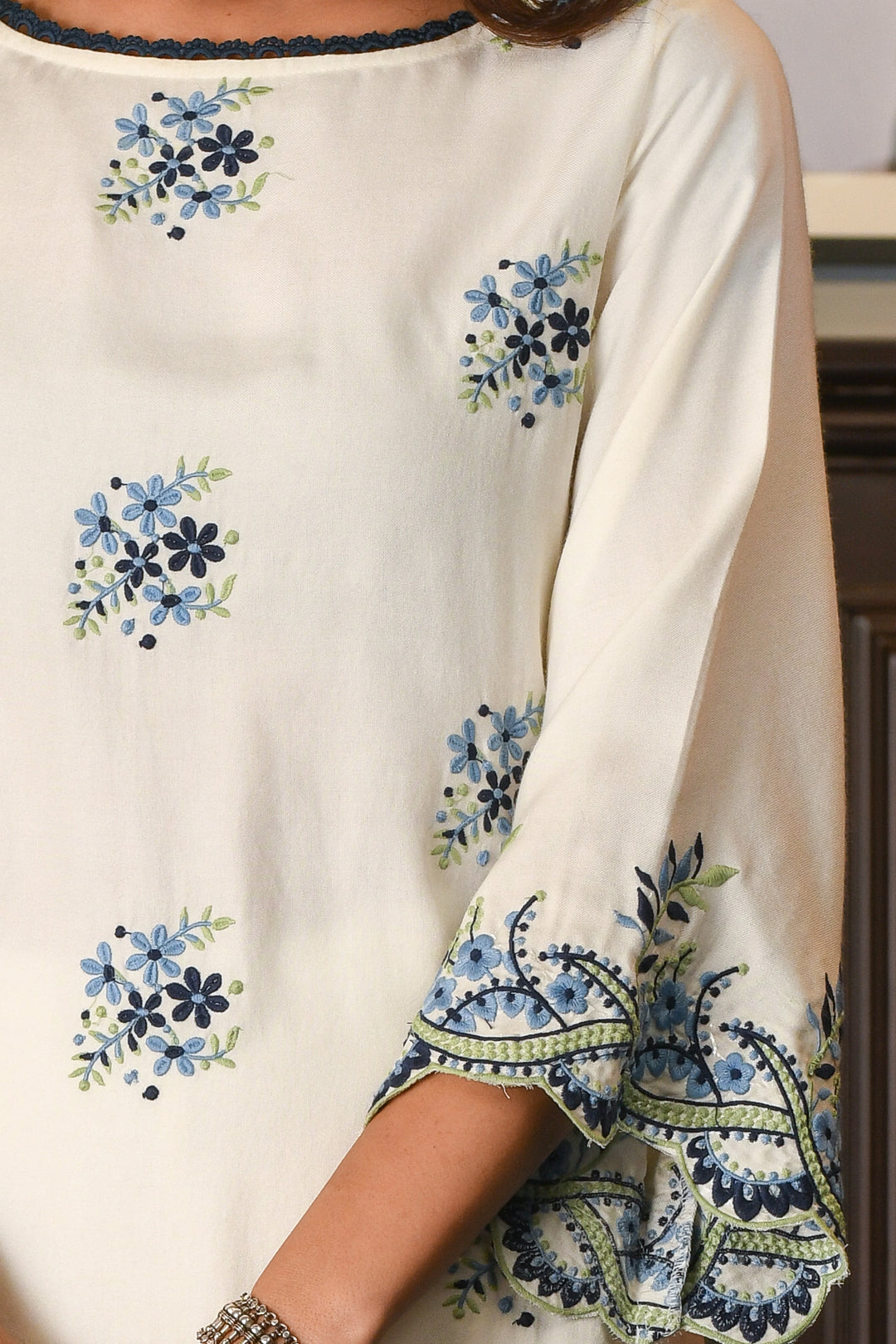 Mulmul Wool Blend Lumi Kurta With Lumi Pant