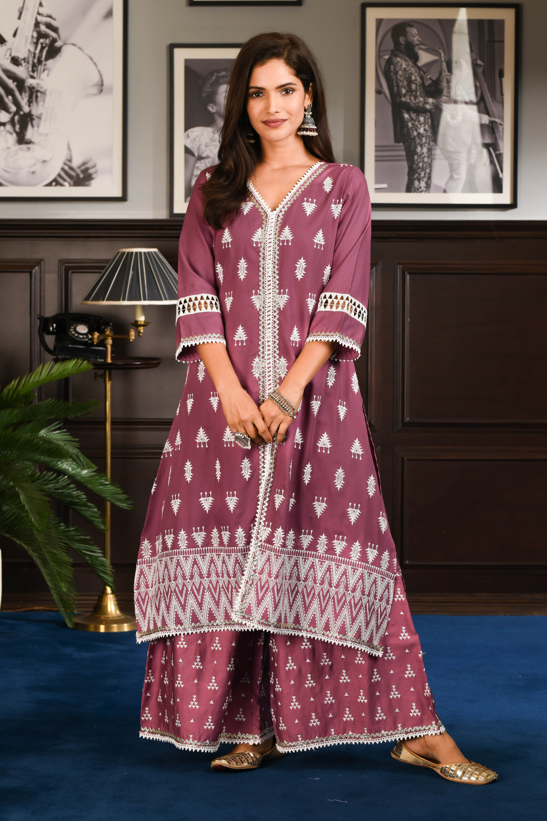 Pima Satin Nara Kurta With Nara Pyajama