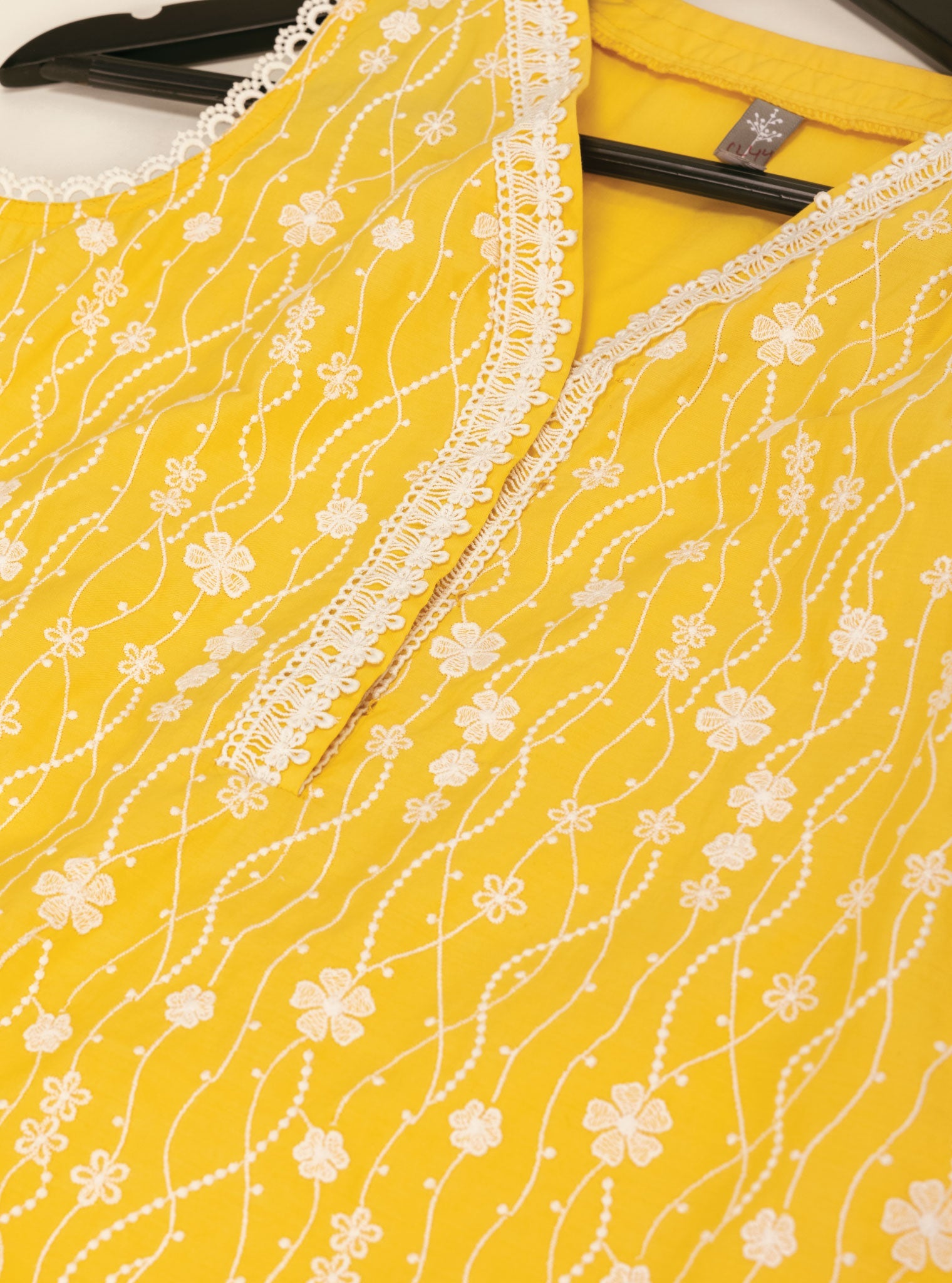 Mulmul Cotton Seoni Yellow Kurta