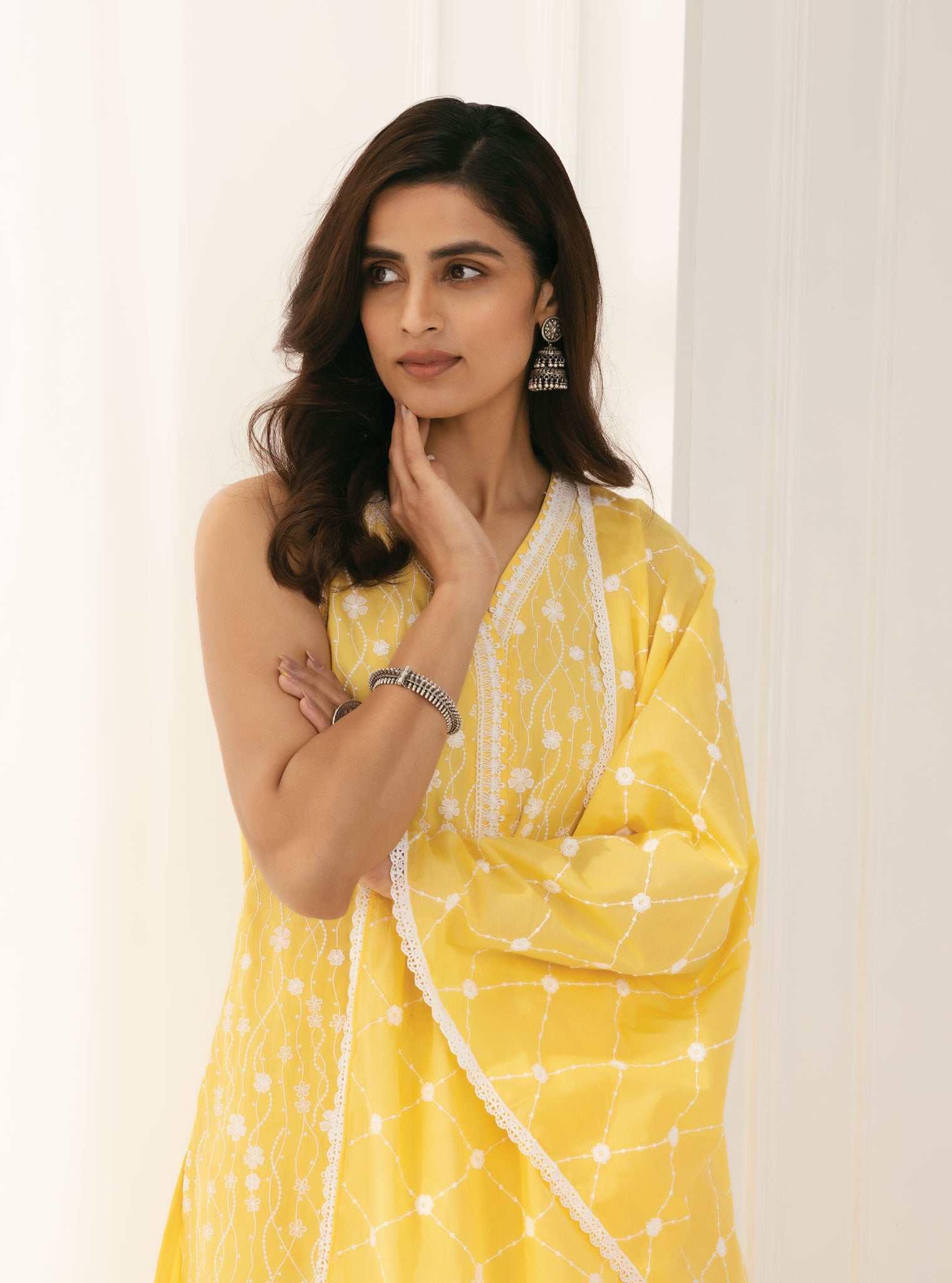 Mulmul Cotton Seoni Yellow Kurta