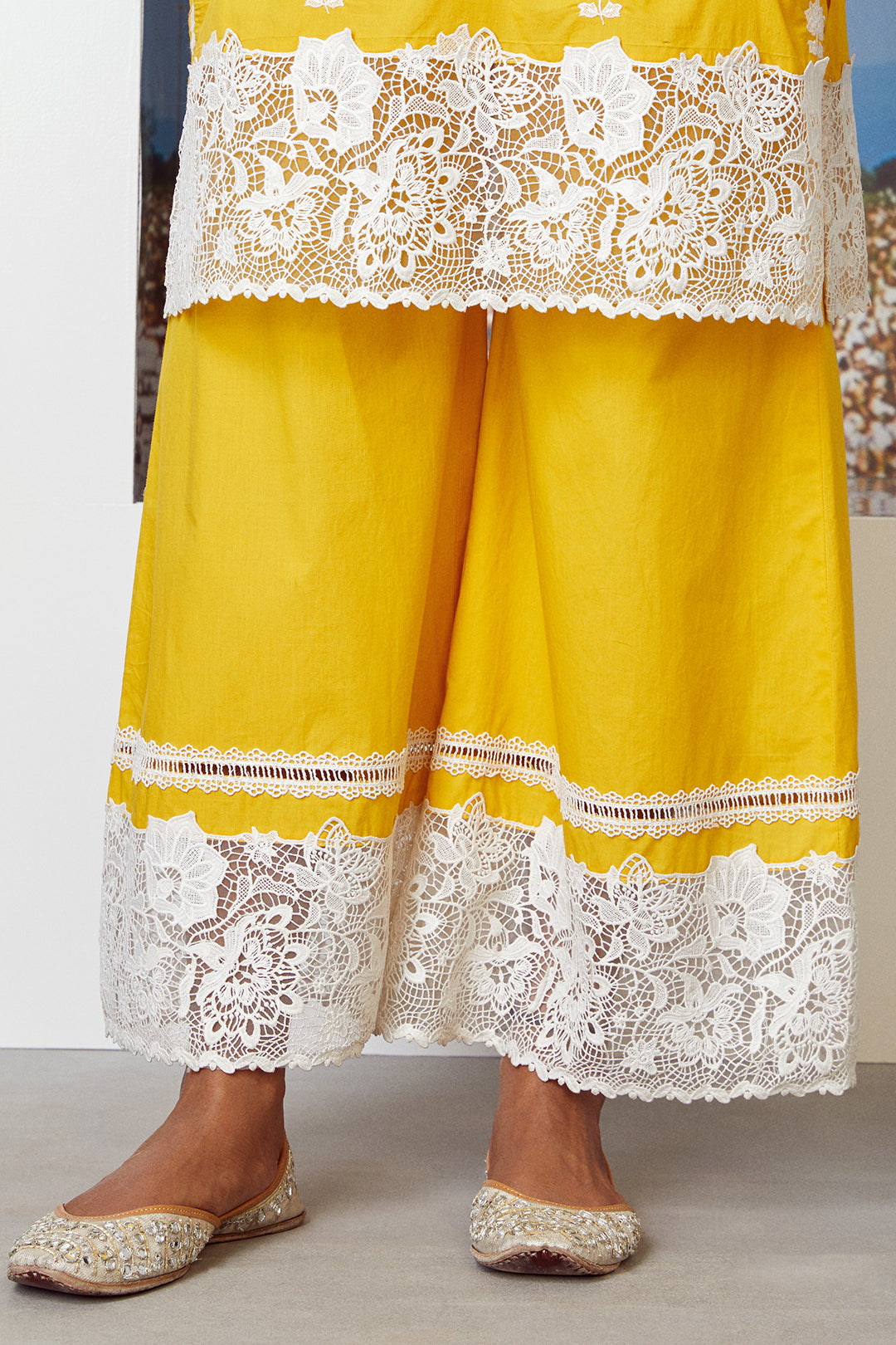 Mulmul Cotton Sunkissed Kurta with Sunkissed Palazzo