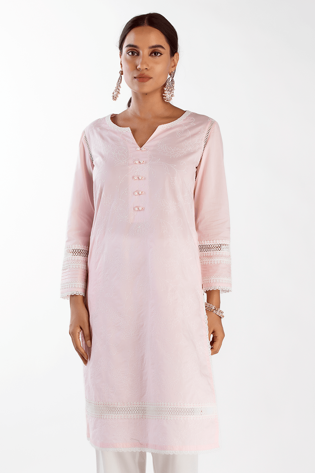 Mulmul Cotton Twilight Pink Kurta