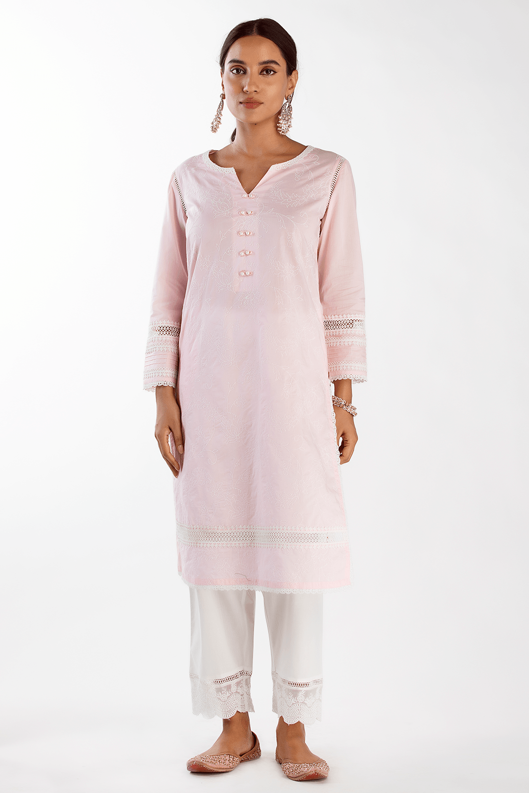 Mulmul Cotton Twilight Pink Kurta