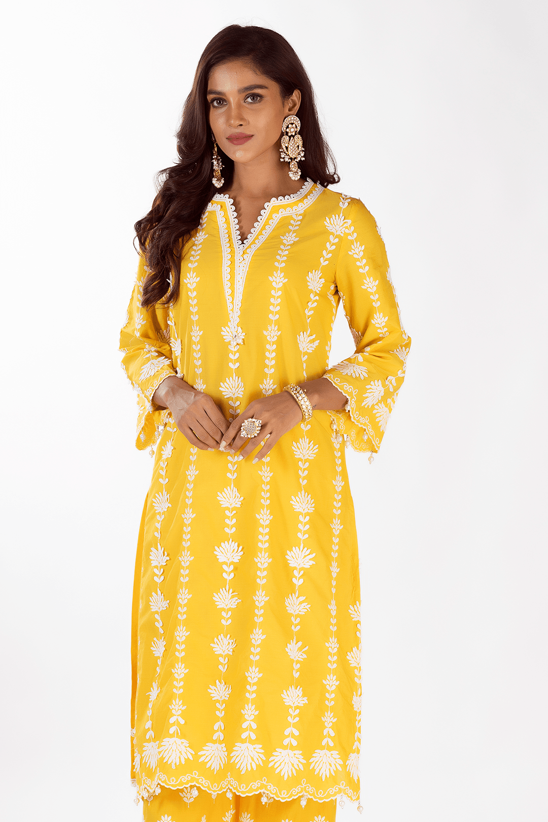 Mulmul Cotton Zaira Mango Kurta With Zaira Mango Palazzo