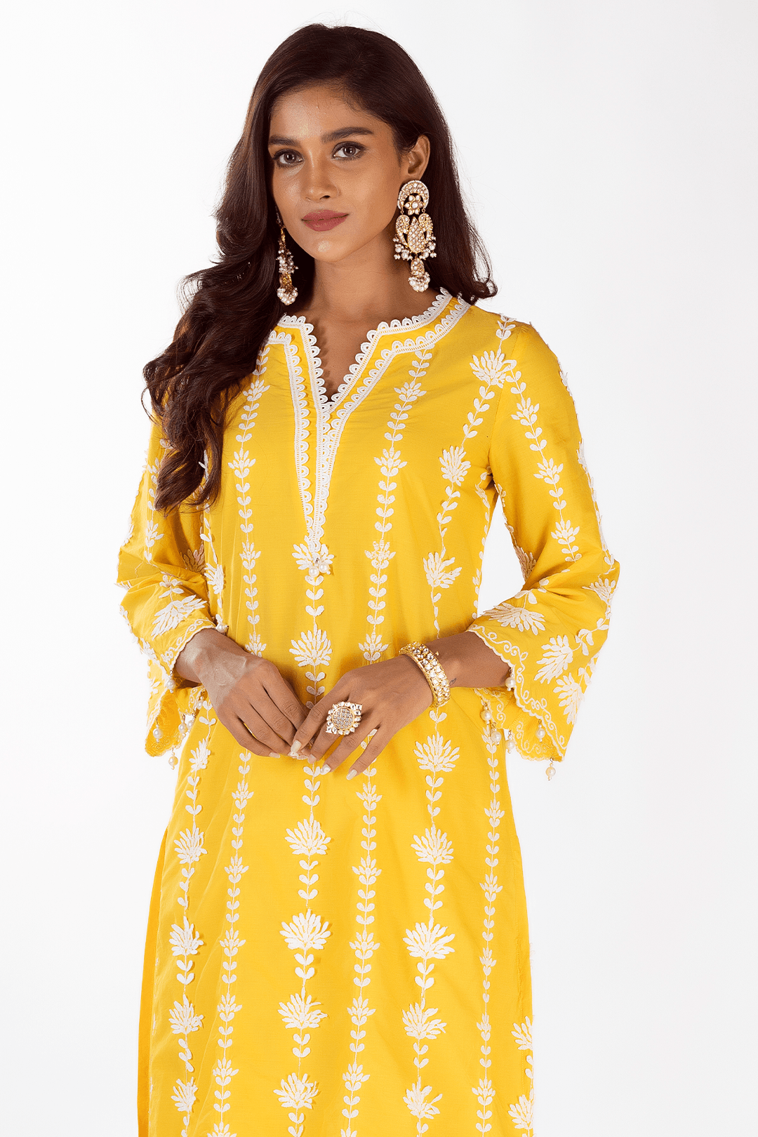 Mulmul Cotton Zaira Mango Kurta With Zaira Mango Palazzo