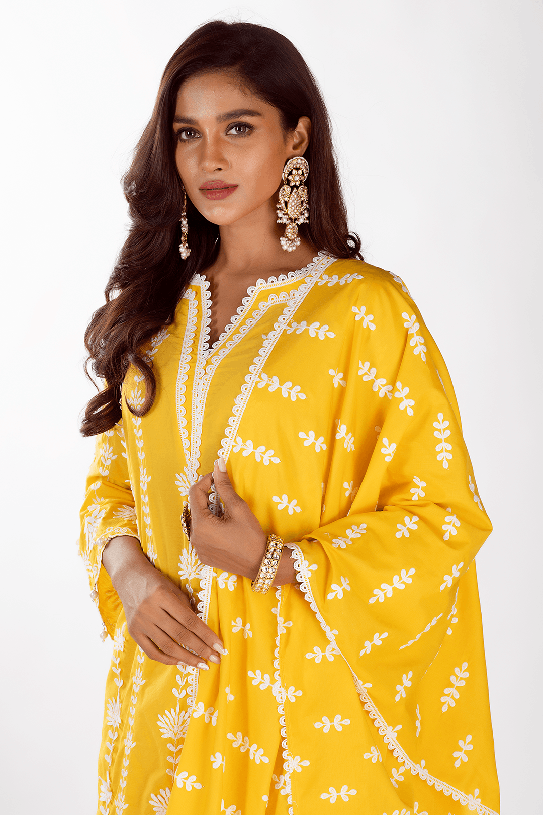 Mulmul Cotton Zaira Mango Kurta With Zaira Mango Palazzo