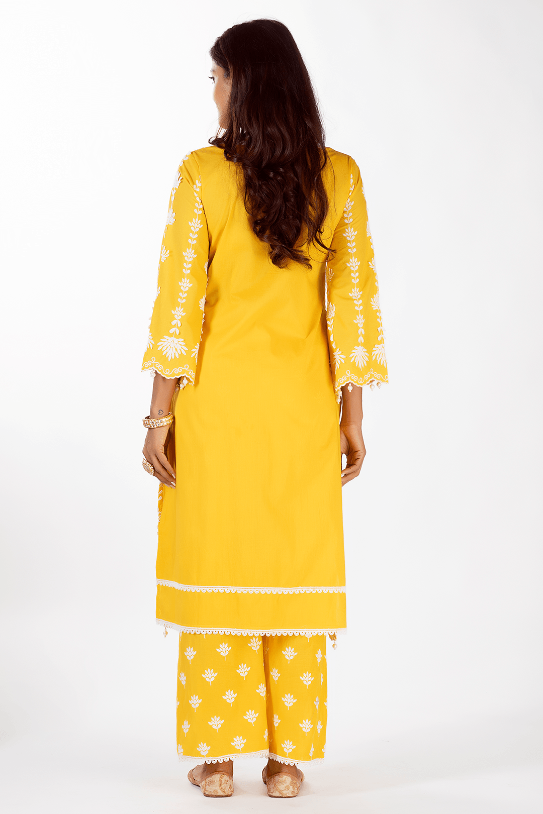 Mulmul Cotton Zaira Mango Kurta With Zaira Mango Palazzo