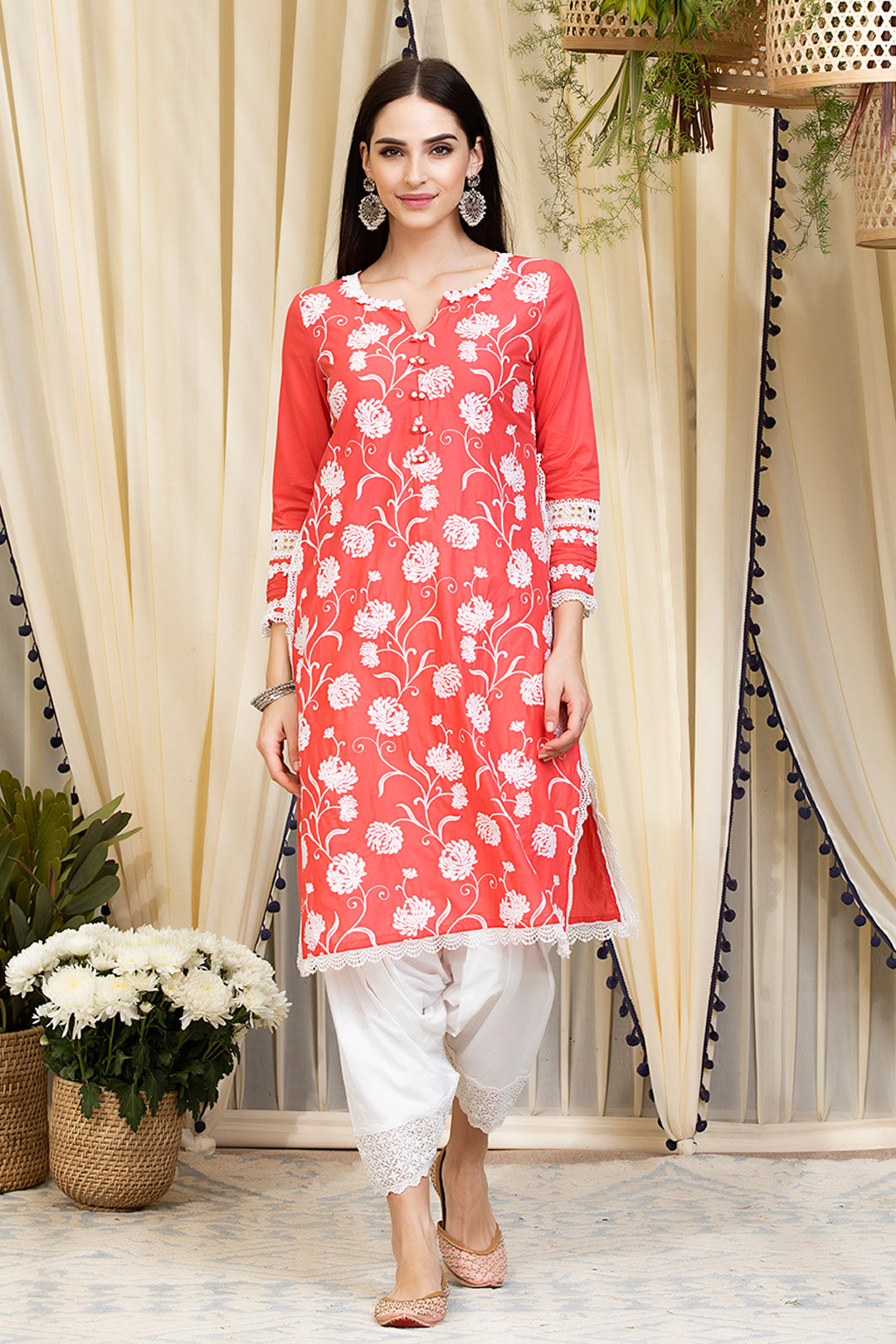 Mulmul Cotton Claudia Kurta  With Patiala