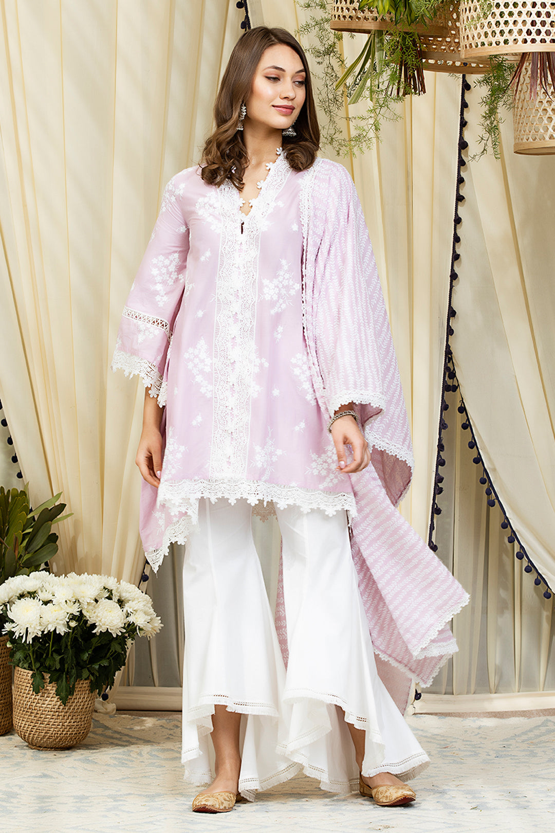 Mulmul Cotton Livia Kurta With New Bellbottom