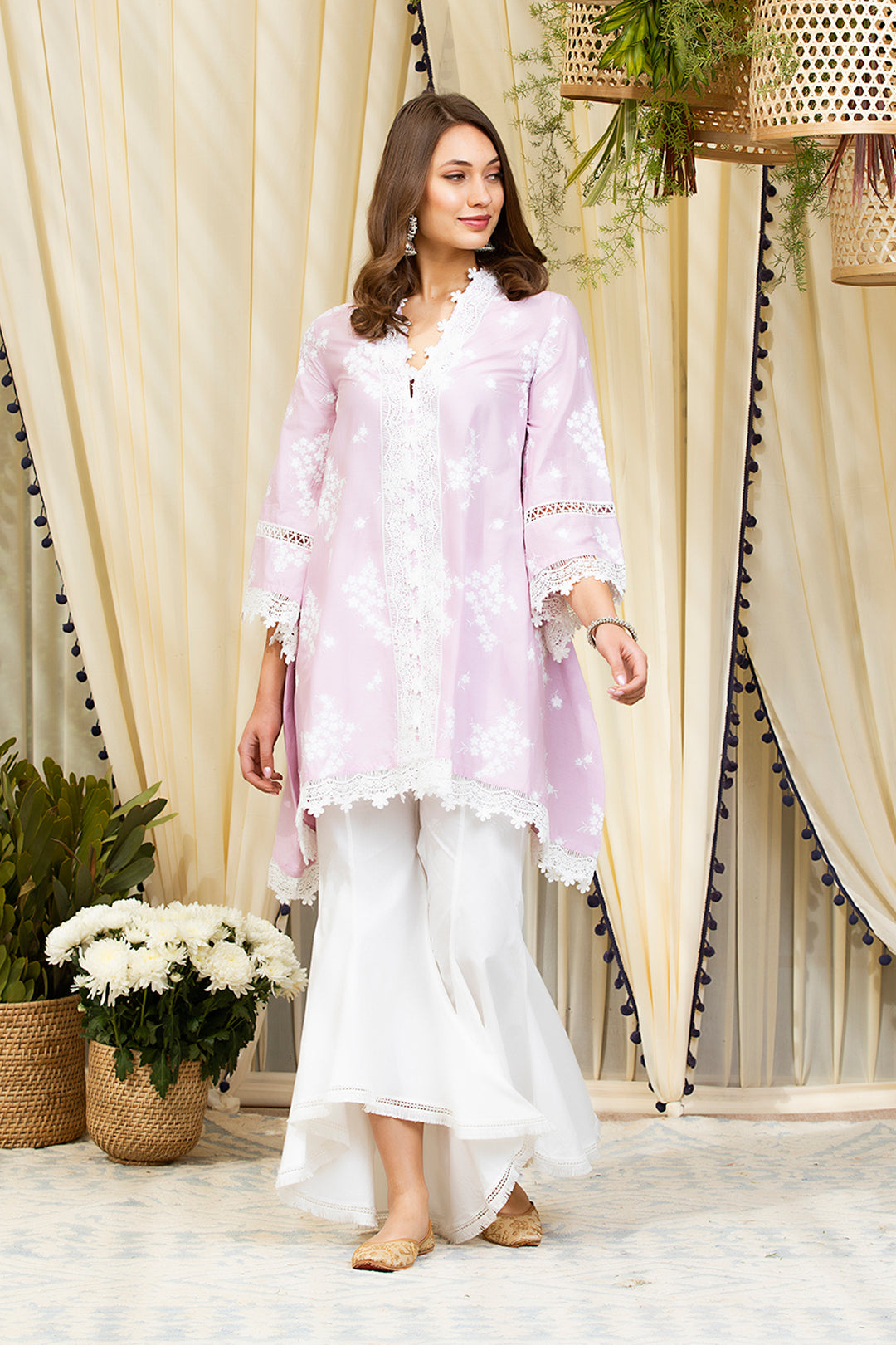 Mulmul Cotton Livia Kurta With New Bellbottom