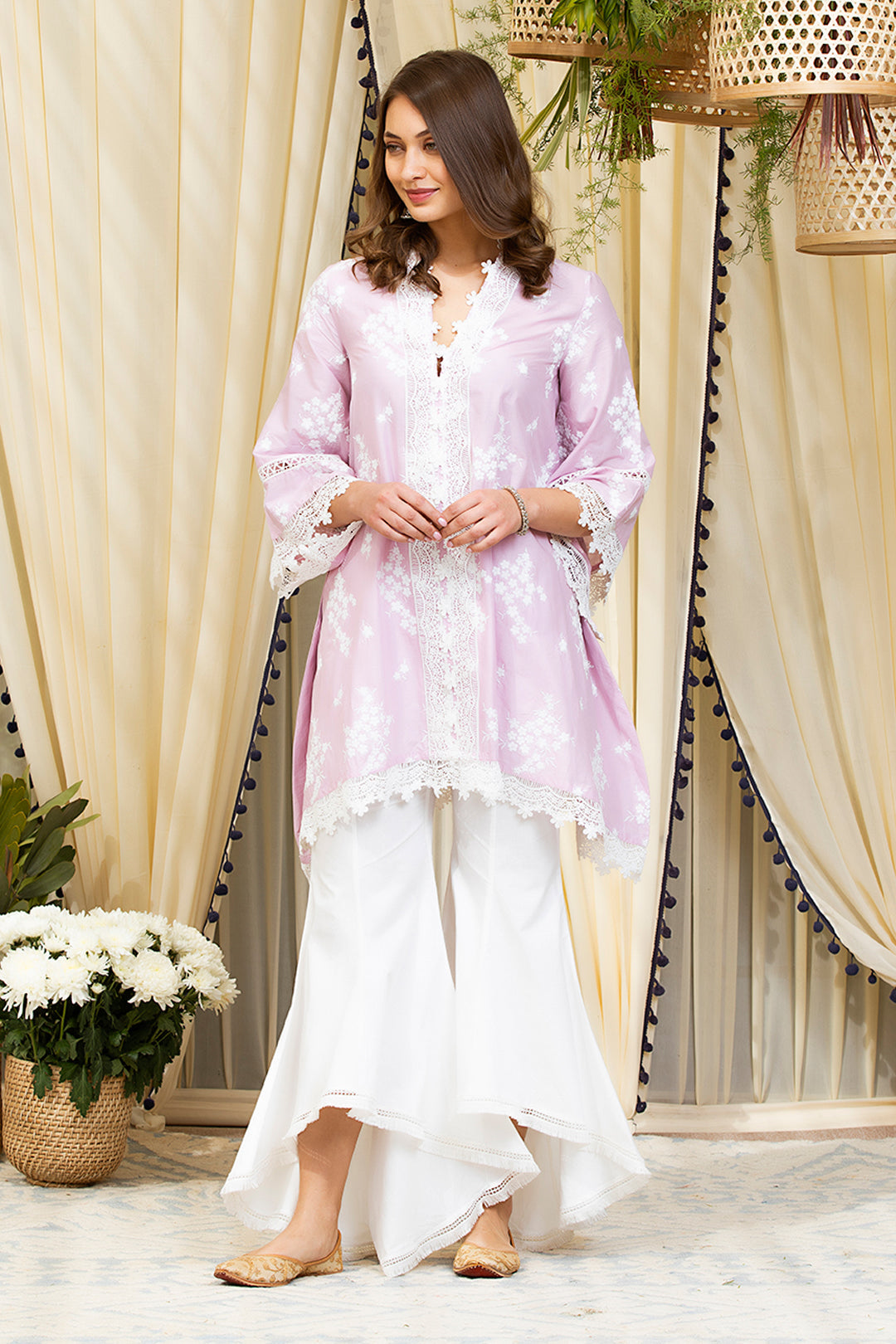 Mulmul Cotton Livia Kurta With New Bellbottom