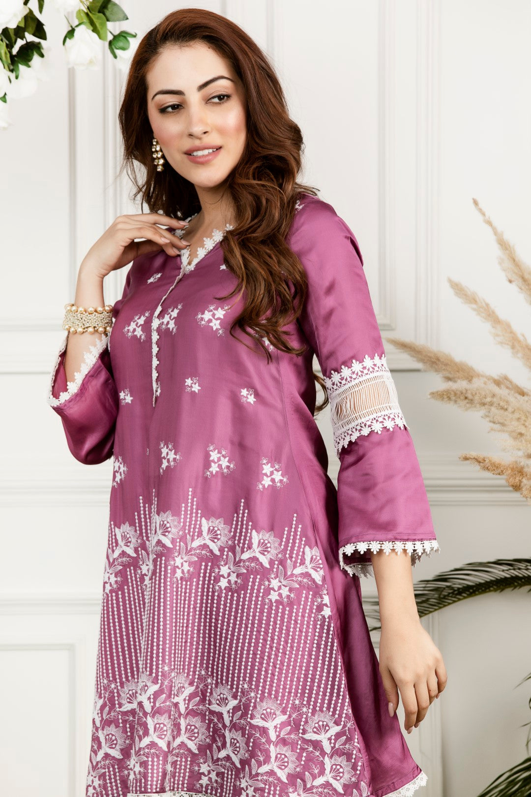 Mulmul Rosemallow Kurta