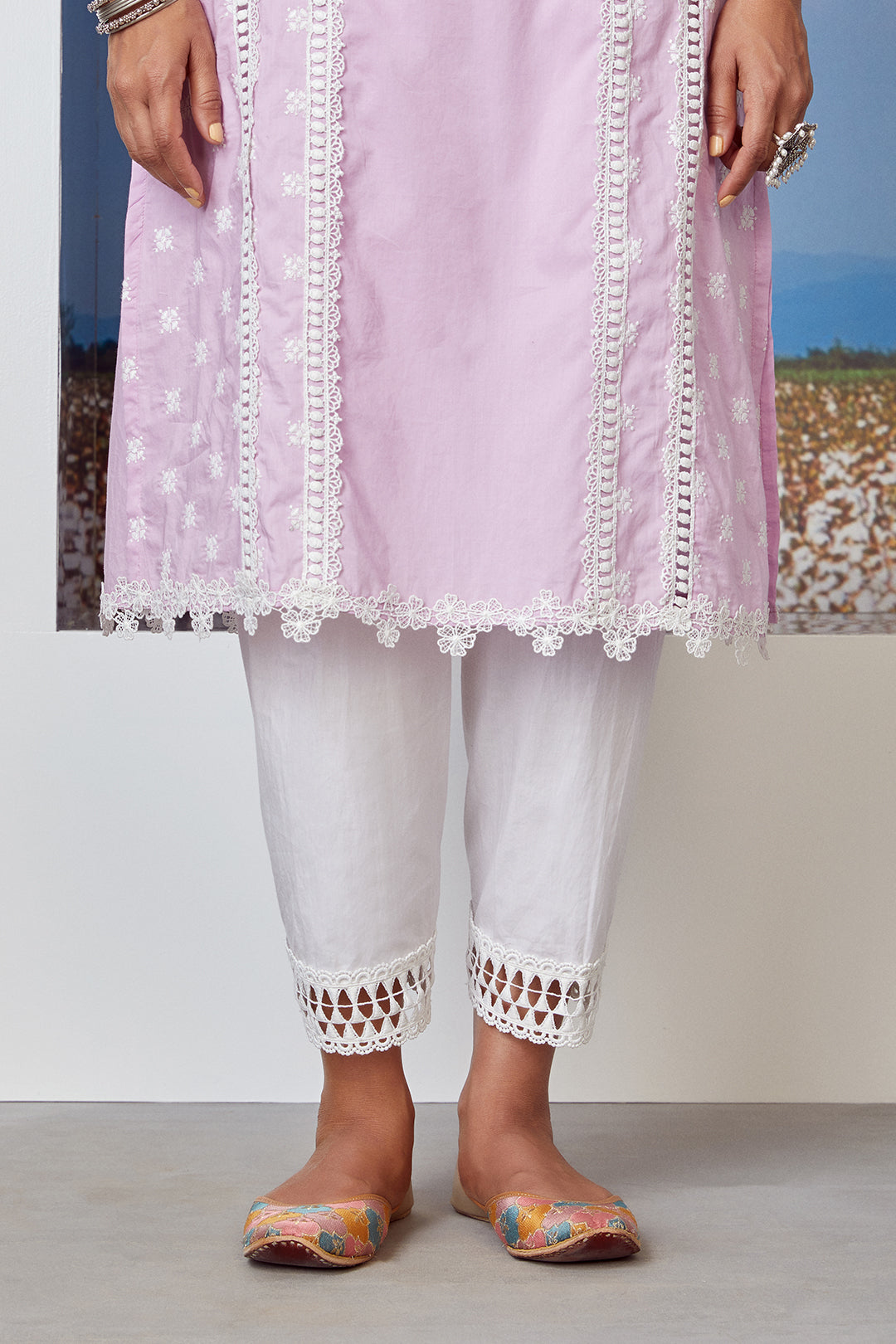 Mulmul Cotton Poetry Lilac Kurta