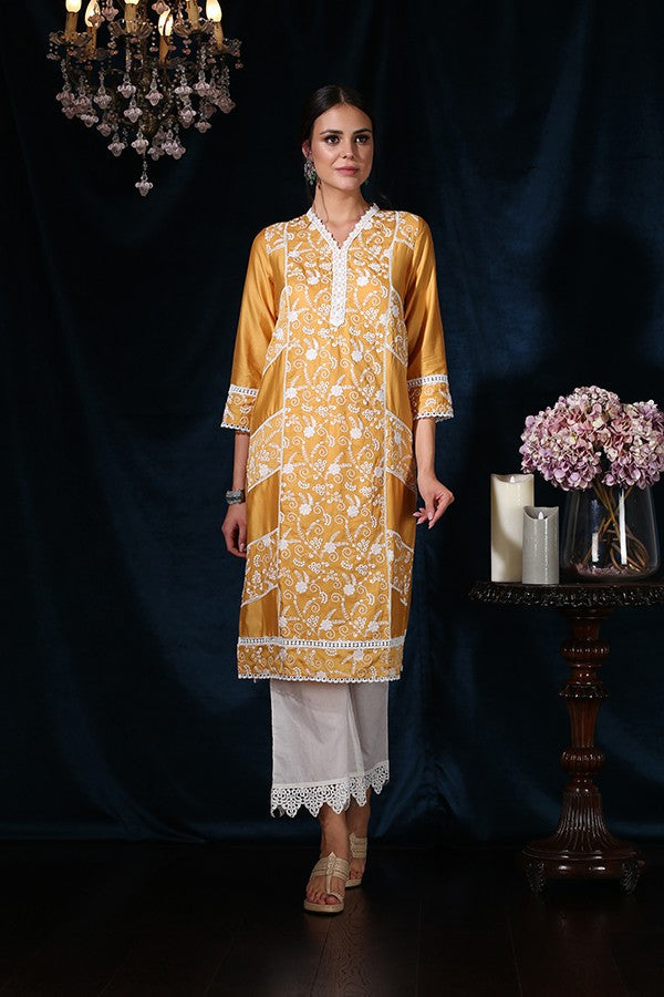 Scarlet Kurta (Mustard)